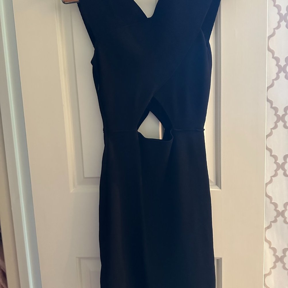 Lush Black Bodycon Dress: Size M